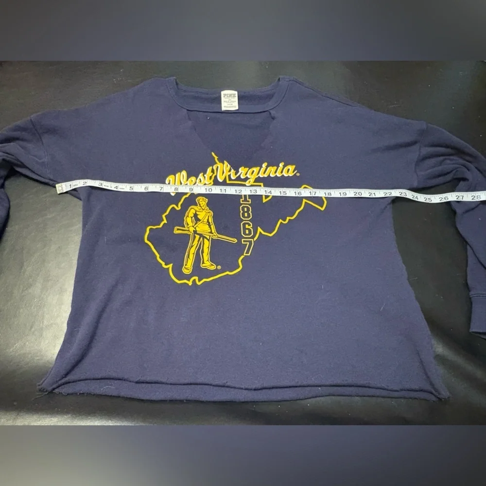 PINK by Victoria’s Secret West Virginia Graphic Long Sleeve Sweatshirt size S - Picture 8 of 11